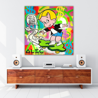 Richie Money Skating - Alec Monopoly Wall Art-GraffitiWallArt