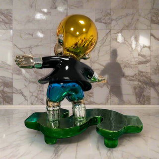 Richie Rich Skating Money Sculpture Statue-GraffitiWallArt