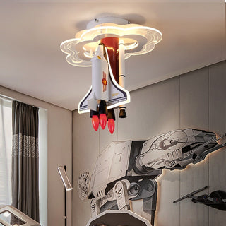 Rocket Astronaut LED Kids Room Ceiling Light-GraffitiWallArt