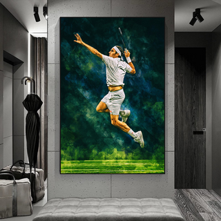 Roger Federer Canvas Wall Art - Legendary Sports Decor-GraffitiWallArt