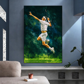 Roger Federer Canvas Wall Art - Legendary Sports Decor-GraffitiWallArt