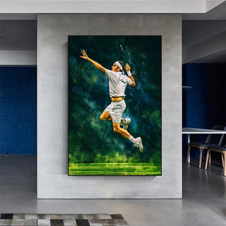 Roger Federer Canvas Wall Art - Legendary Sports Decor-GraffitiWallArt