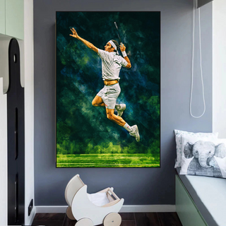 Roger Federer Canvas Wall Art - Legendary Sports Decor-GraffitiWallArt