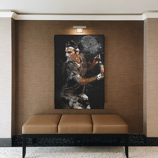 Roger Federer Tennis Legend Canvas Wall Art - Sports Decor-GraffitiWallArt