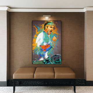 Roger Federer Tennis Legend Canvas Wall Art-GraffitiWallArt