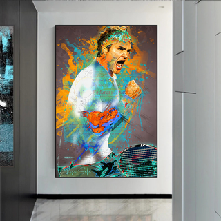 Roger Federer Tennis Legend Canvas Wall Art-GraffitiWallArt