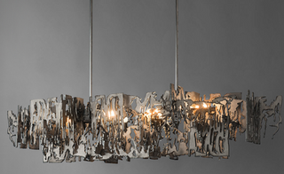 Rust Metal Chandelier: Exquisite Lighting Fixture-GraffitiWallArt