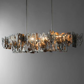 Rust Metal Chandelier: Exquisite Lighting Fixture-GraffitiWallArt