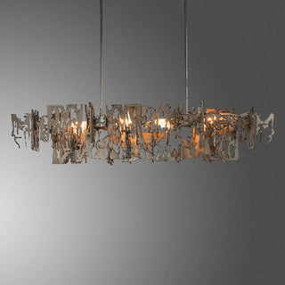 Rust Metal Chandelier: Exquisite Lighting Fixture-GraffitiWallArt