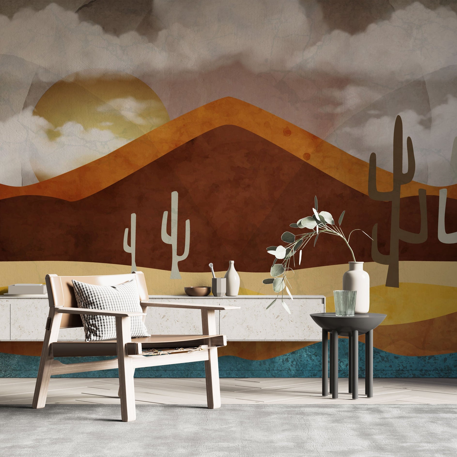 Scandinavian Wallpaper Mural: Transform Spaces with Elegance-GraffitiWallArt