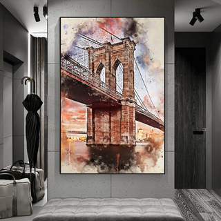 Scenery City Landscape Canvas Wall Art-GraffitiWallArt