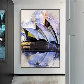 Scenery City Sydney Australia Landscape Canvas Wall Art-GraffitiWallArt