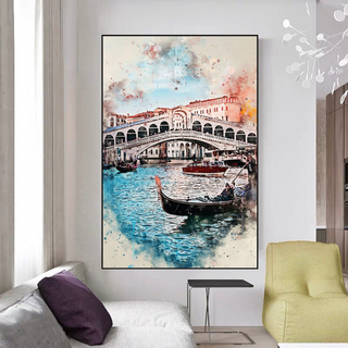 Scenery City Venice Landscape Canvas Wall Art-GraffitiWallArt