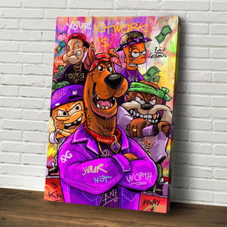 Scooby Doo Macho Canvas Wall Art-GraffitiWallArt