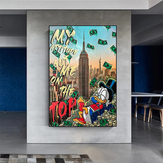 Scrooge Mcduck Canvas Wall Art - Limited Edition Design-GraffitiWallArt