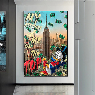 Scrooge Mcduck Canvas Wall Art - Limited Edition Design-GraffitiWallArt