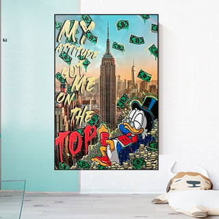 Scrooge Mcduck Canvas Wall Art - Limited Edition Design-GraffitiWallArt