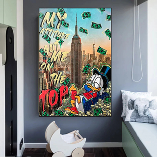 Scrooge Mcduck Canvas Wall Art - Limited Edition Design-GraffitiWallArt