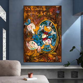 Scrooge McDuck Dreams Come True Millionaire Wall Art Poster-GraffitiWallArt