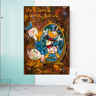 Scrooge McDuck Dreams Come True Millionaire Wall Art Poster-GraffitiWallArt