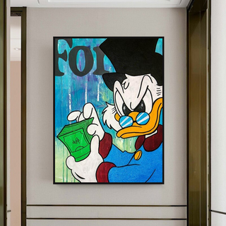 Scrooge McDuck Forbes Canvas Wall Art-GraffitiWallArt