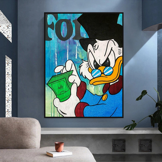 Scrooge McDuck Forbes Canvas Wall Art-GraffitiWallArt