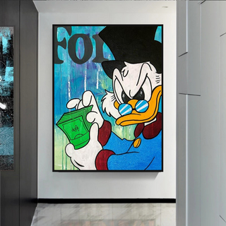 Scrooge McDuck Forbes Canvas Wall Art-GraffitiWallArt