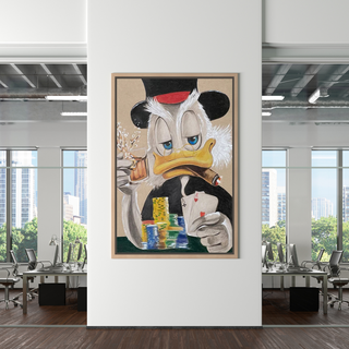 Scrooge McDuck Money Maker Millionaire Canvas Wall Art-GraffitiWallArt