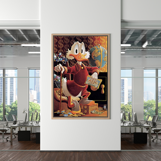 Scrooge McDuck Money Maker Millionaire Canvas Wall Art-GraffitiWallArt