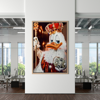 Scrooge McDuck Money Maker Millionaire Canvas Wall Art-GraffitiWallArt