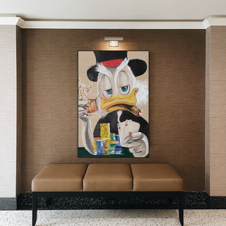 Scrooge McDuck Money Maker Millionaire Canvas Wall Art-GraffitiWallArt