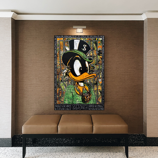 Scrooge McDuck Money Maker Millionaire Canvas Wall Art-GraffitiWallArt