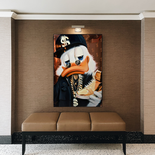 Scrooge McDuck Money Maker Millionaire Canvas Wall Art-GraffitiWallArt