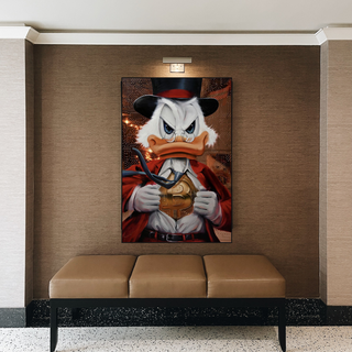 Scrooge McDuck Money Maker Millionaire Canvas Wall Art-GraffitiWallArt