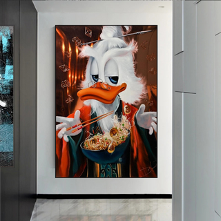 Scrooge McDuck Money Maker Millionaire Canvas Wall Art-GraffitiWallArt