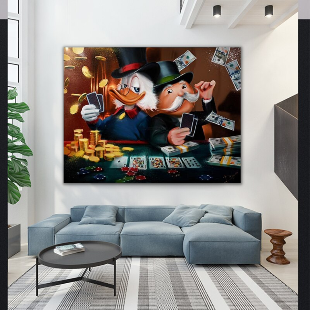 Scrooge McDuck Poker Legends: Mr Monopoly Wall Art-GraffitiWallArt