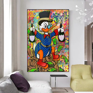 Scrooge McDucks Champaign Celebration Wall Art-GraffitiWallArt