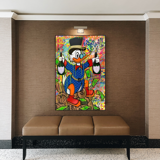 Scrooge McDucks Champaign Celebration Wall Art-GraffitiWallArt