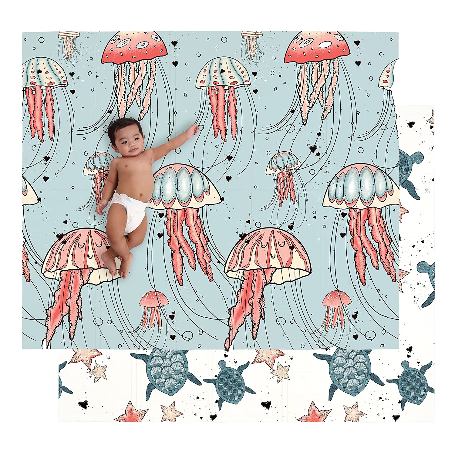 Sea Creatures Play Mat for Babies - Imaginative Fun-GraffitiWallArt