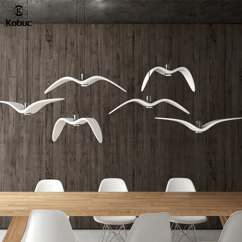 Seagulls Pendant Light: Unique Lighting Fixture-GraffitiWallArt