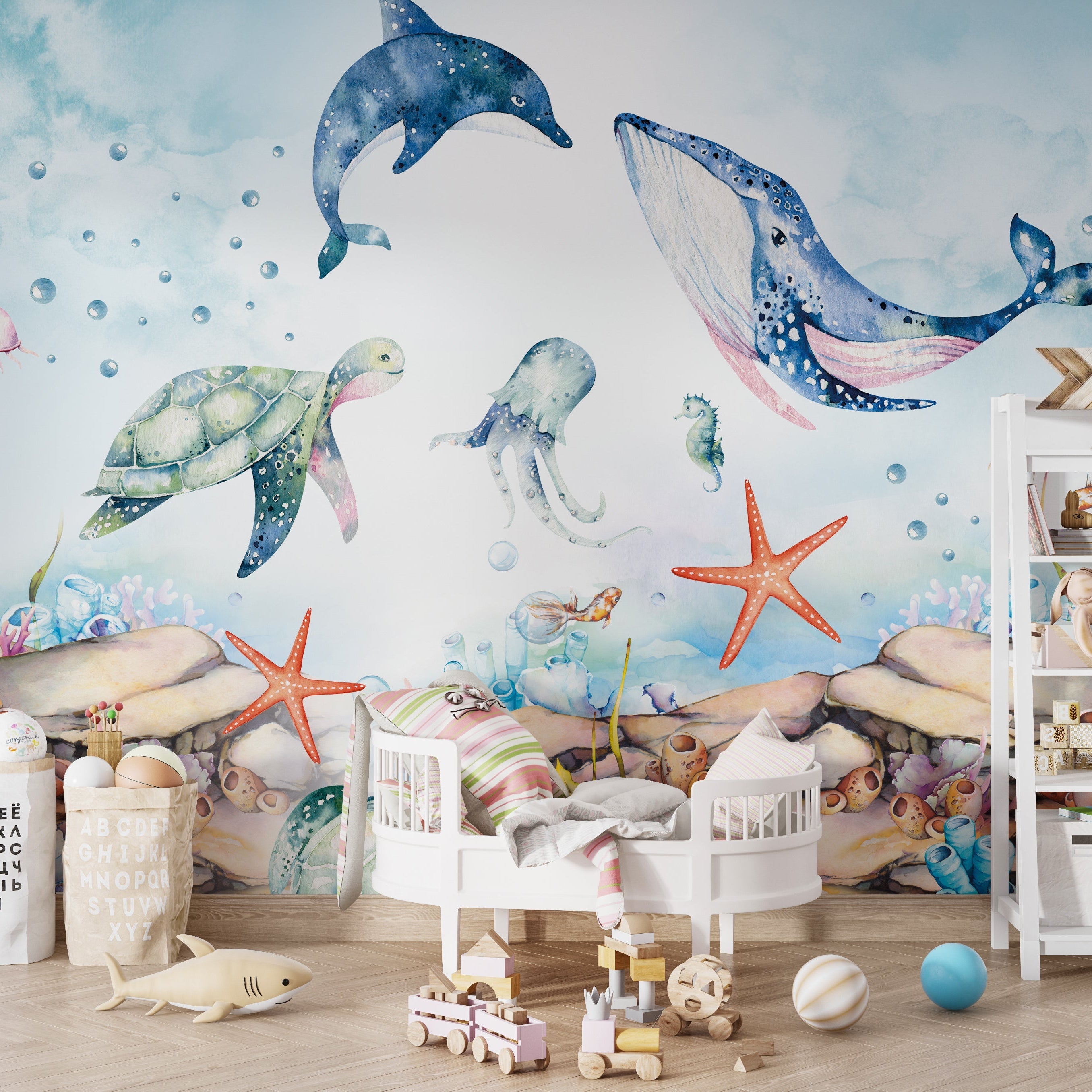Sear World - Kids Nursery Wallpaper Mural-GraffitiWallArt