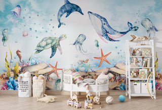 Sear World - Kids Nursery Wallpaper Mural-GraffitiWallArt