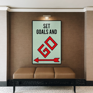 Set Goals and Go: Monopoly Canvas Wall Art-GraffitiWallArt