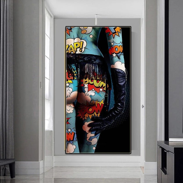 Sexy Graffiti Art Canvas Wall Art Add a Touch of Hip Beauty to Your Space-GraffitiWallArt