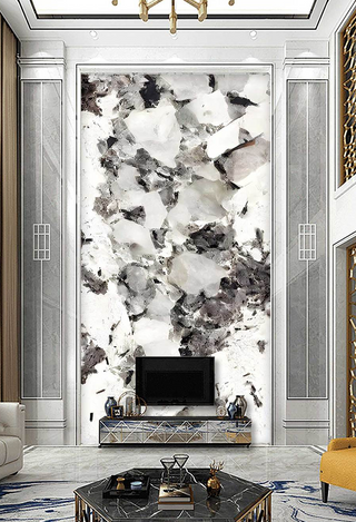 Shaded Stone: Marble Wallpaper Murals – Transform Your Space-GraffitiWallArt