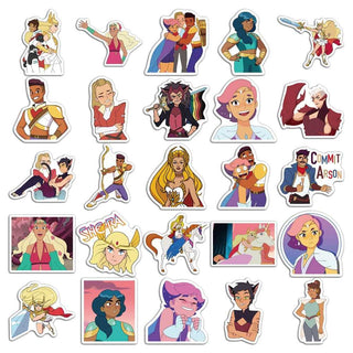 She-Ra Cartoon Stickers - Laptop Water Bottle Decals for Kids-GraffitiWallArt