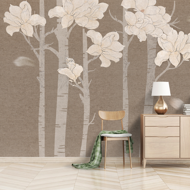 Shop Floral Trunks Wallpaper Murals - Exclusive Design-GraffitiWallArt