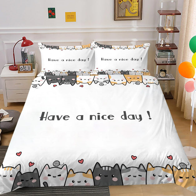 Shop Kitty Bedding Set - Quality and Comfort for Kids room-GraffitiWallArt