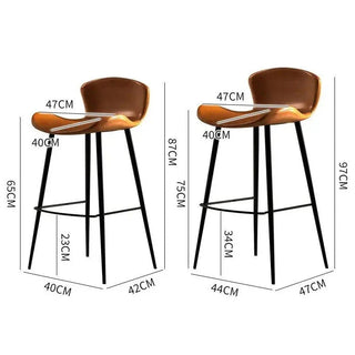 Sillas Ergonomic Bar Chairs for Kitchen Island-GraffitiWallArt