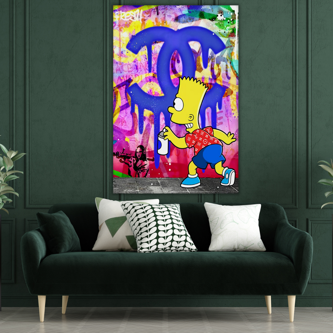 Simpson Canvas Wall Art: Unique and Vibrant Decor-GraffitiWallArt